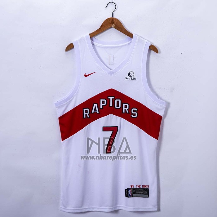 Camiseta Toronto Raptors Kyle Lowry NO 7 Association 2020-21 Blanco